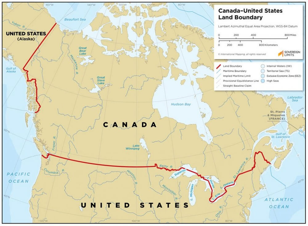 حدود كندا