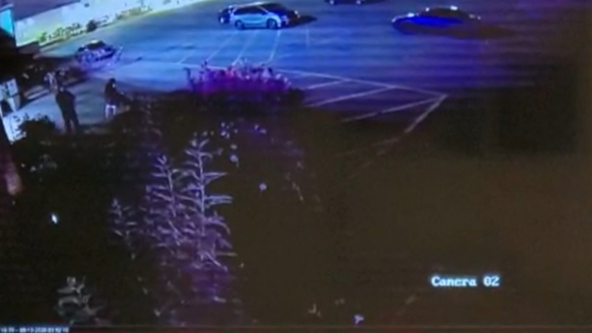 صورة من مقطع فيديو للحادث
