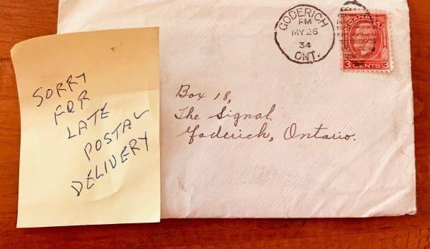 رسالة بريدية تُسلم إلى صحيفة في أونتاريو بعد تأخير 86 عاماً