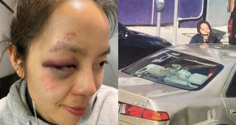 فيديو : حادثة عنصرية ضد الآسيويين جر و ضرب أمرأة في سان فرانسيسكو