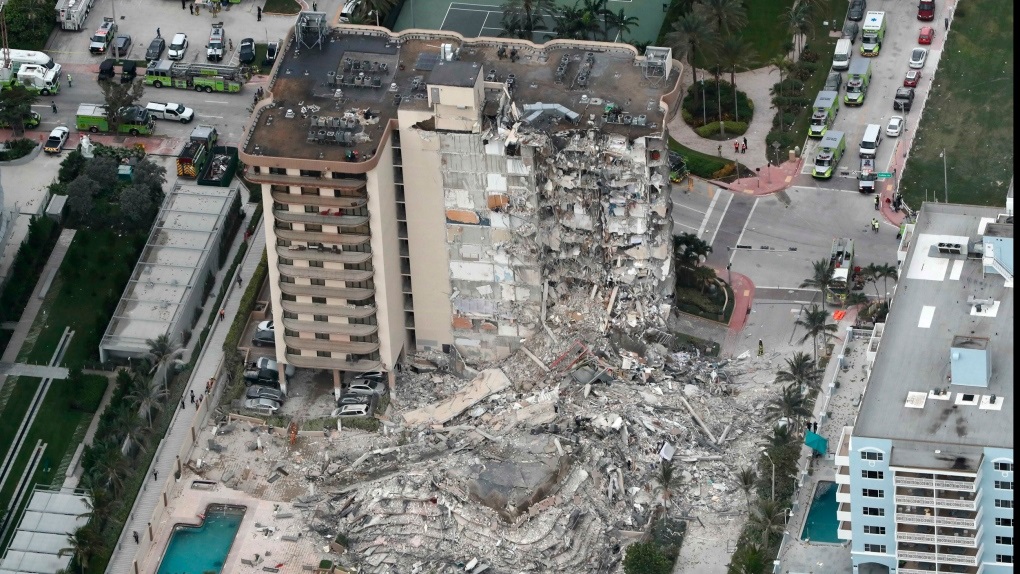 التقارير الأولية تفيد بوجود كنديين بين المفقودين في انهيار مبنى سكني بميامي