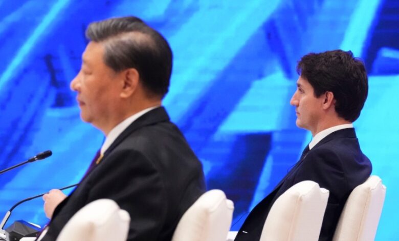 رئيس الوزراء الكندي والرئيس الصيني