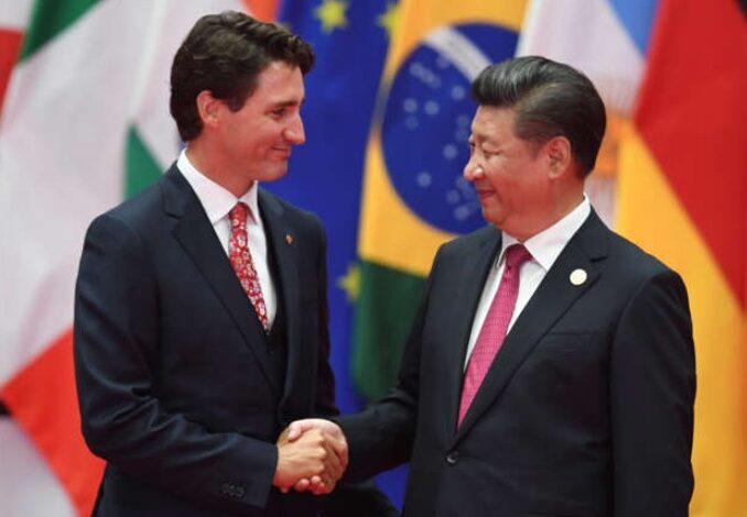 رئيس الوزراء الكندي ورئيس الصين