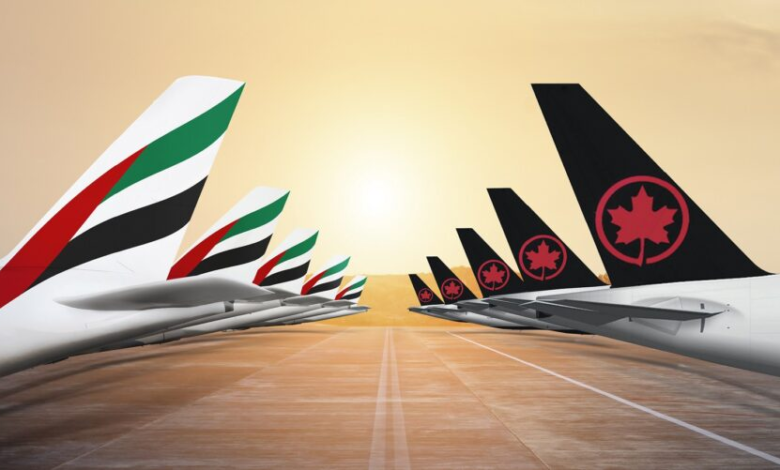 شركتا طيران الإمارات وطيران كندا تطلقان تعاونهما بـ الرمز المشترك