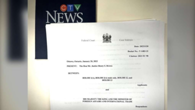 BOLOH قضية المحكمة الفيدرالية لإعادة الكنديين من سوريا إلى الوطن