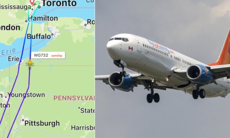 طائرة Sunwing تضطر لإيقاف محركها في منتصف الرحلة بعد إقلاعها من تورنتو