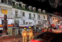 حريق ضخم في St-Denis في مونتريال