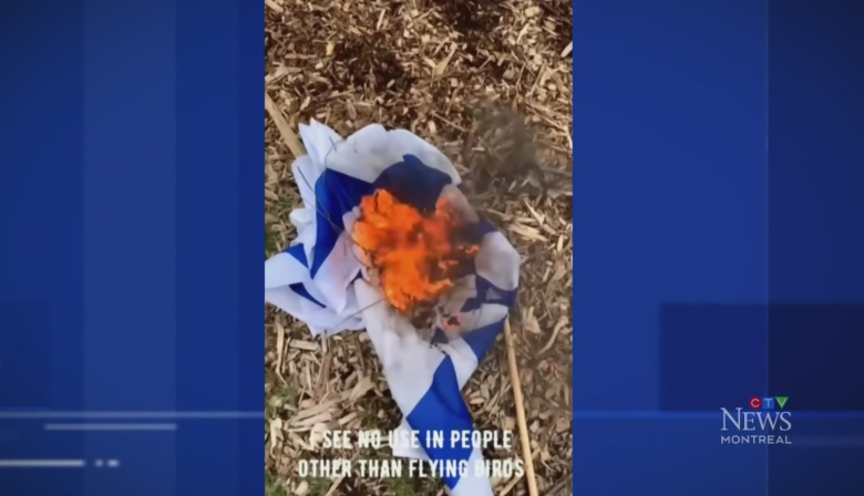 اعتقال صبي "16 عاما" بعد حرق العلم الإسرائيلي خارج مدرسة بمنطقة مونتريال