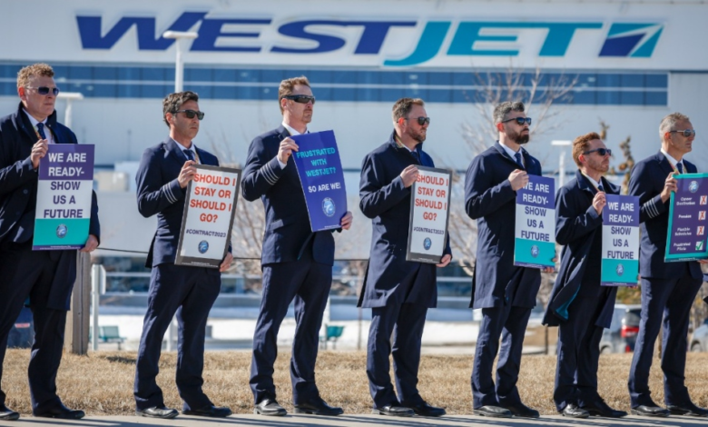 WestJet تبدأ في إلغاء الرحلات الجوية مع اقتراب إضراب الطيارين