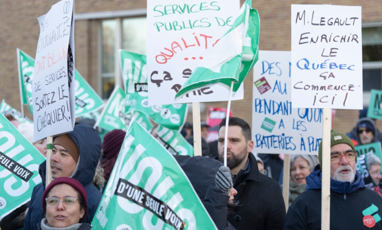 كيبيك تشهد ثلاثة إضرابات في القطاع العام هذا الأسبوع