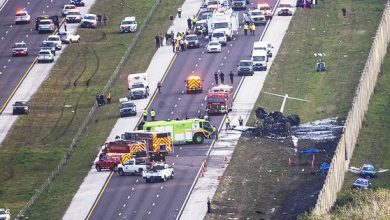 مصرع شخصين بعد تحطم طائرة على الطريق السريع في فلوريدا
