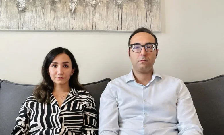 Sara Najafi Alishah and her husband, Hesam Tajbakhsh